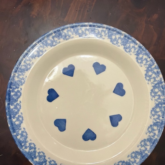 Blue Heart Pattern 10” Plate - Picture 2 of 10